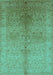 Oriental Turquoise Traditional Rug, urb2956turq
