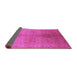 Sideview of Oriental Pink Traditional Rug, urb2956pnk