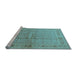 Sideview of Machine Washable Oriental Light Blue Industrial Rug, wshurb2957lblu