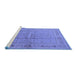 Sideview of Machine Washable Oriental Blue Industrial Rug, wshurb2957blu