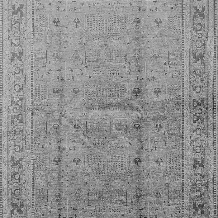Machine Washable Oriental Gray Industrial Rug, wshurb2957gry