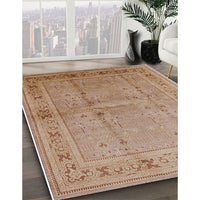 Mid-Century Modern Chocolate Brown Oriental Rug, urb2957