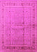 Machine Washable Oriental Pink Industrial Rug, wshurb2957pnk