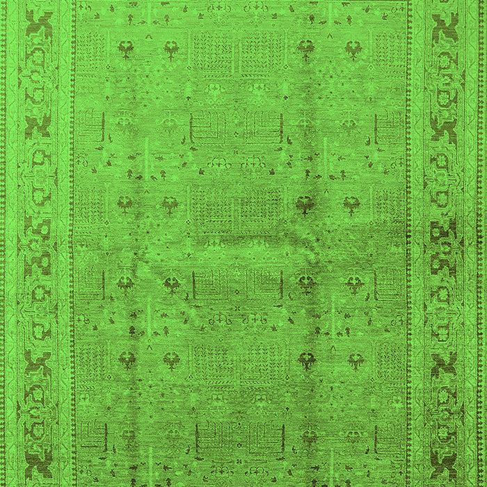 Machine Washable Oriental Green Industrial Area Rugs, wshurb2957grn