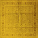 Square Oriental Yellow Industrial Rug, urb2957yw