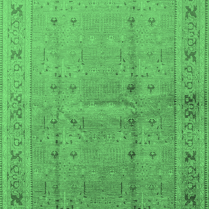 Machine Washable Oriental Emerald Green Industrial Area Rugs, wshurb2957emgrn