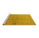 Sideview of Machine Washable Oriental Yellow Industrial Rug, wshurb2957yw