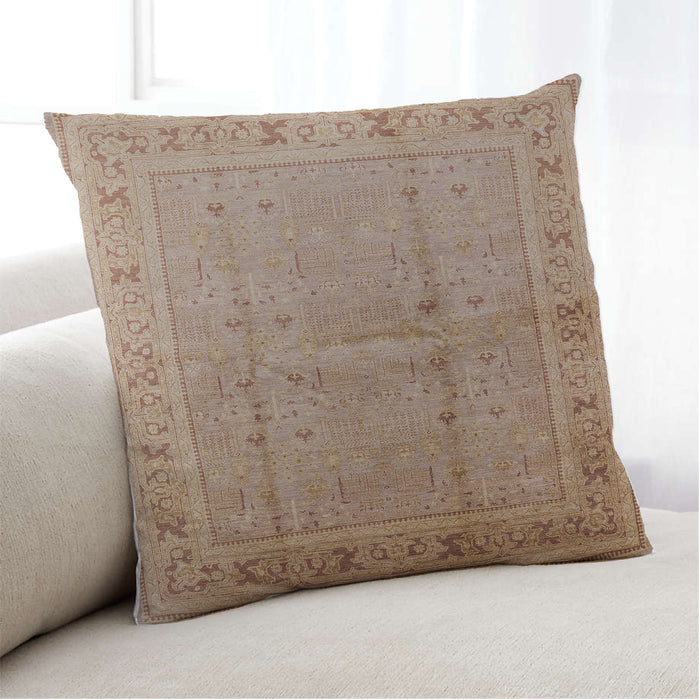 Lifestyle Image of Mid-Century Modern Urban Square Chocolate Brown Throw Pillow, 18 inch by 18 inch, pwurb2957