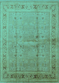 Oriental Turquoise Industrial Rug, urb2957turq