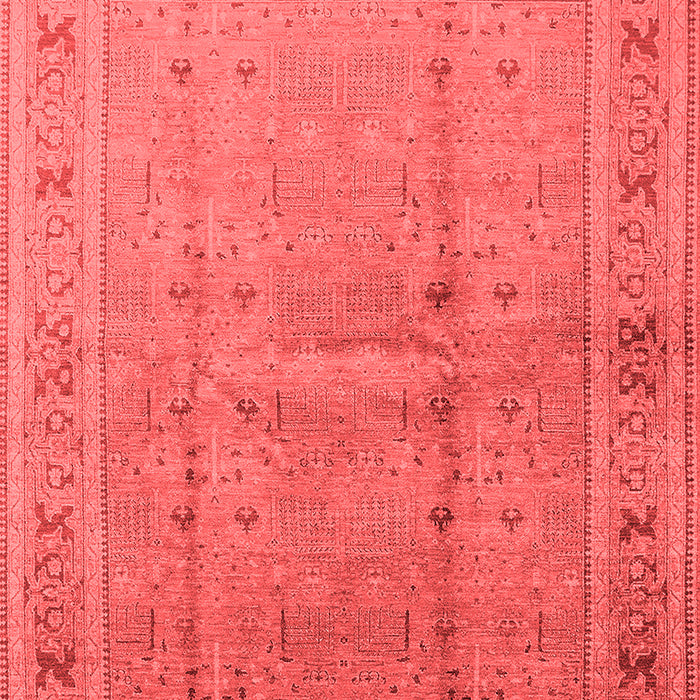 Machine Washable Oriental Red Industrial Rug, wshurb2957red