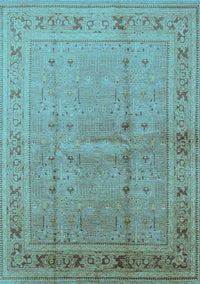 Oriental Light Blue Industrial Rug, urb2957lblu