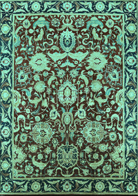 Oriental Turquoise Industrial Rug, urb2958turq