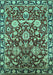 Oriental Turquoise Industrial Rug, urb2958turq