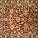 Square Oriental Brown Industrial Rug, urb2958brn