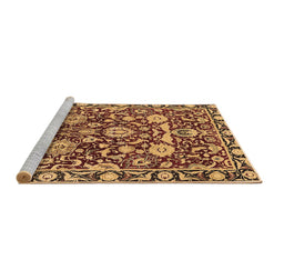 Sideview of Machine Washable Oriental Brown Industrial Rug, wshurb2958brn