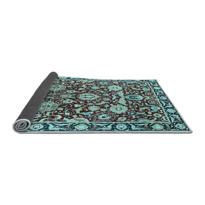 Sideview of Oriental Light Blue Industrial Rug, urb2958lblu