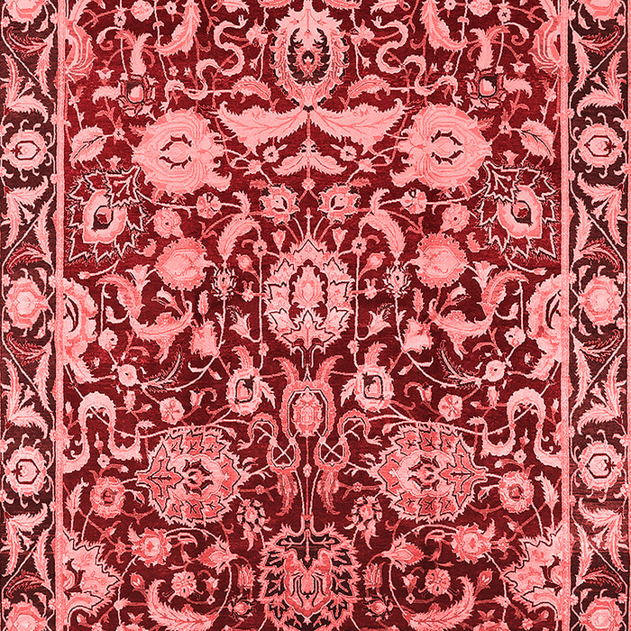 Machine Washable Oriental Red Industrial Rug, wshurb2958red