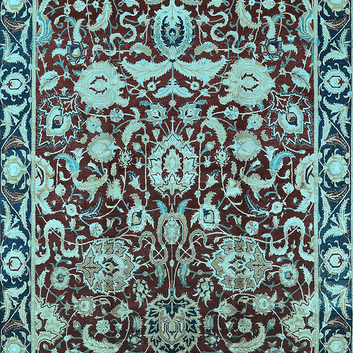 Oriental Light Blue Industrial Rug, urb2958lblu