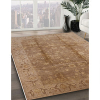 Mid-Century Modern Light Brown Oriental Rug, urb2959