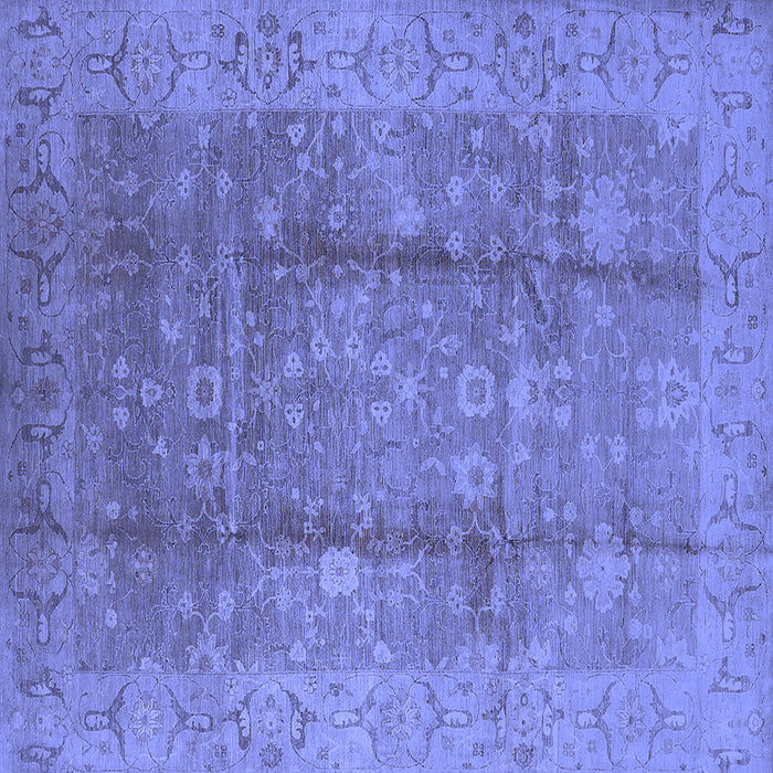 Square Oriental Blue Industrial Rug, urb2959blu
