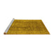 Sideview of Machine Washable Oriental Yellow Industrial Rug, wshurb2959yw