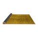 Sideview of Oriental Yellow Industrial Rug, urb2959yw