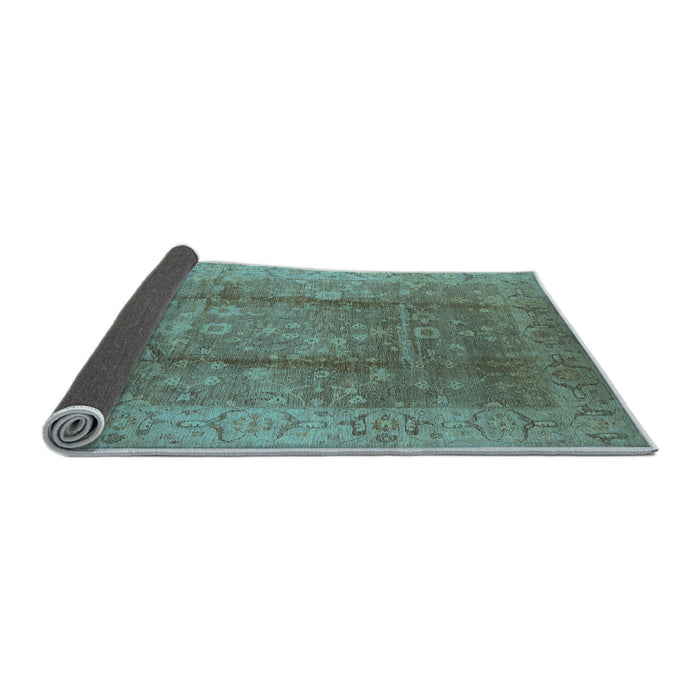 Sideview of Oriental Light Blue Industrial Rug, urb2959lblu