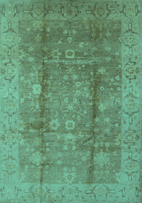 Oriental Turquoise Industrial Rug, urb2959turq