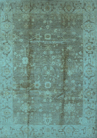 Oriental Light Blue Industrial Rug, urb2959lblu