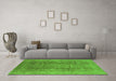 Machine Washable Oriental Green Industrial Area Rugs in a Living Room,, wshurb2959grn