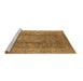 Sideview of Machine Washable Oriental Brown Industrial Rug, wshurb2959brn