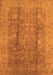 Machine Washable Oriental Orange Industrial Area Rugs, wshurb2959org