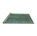 Sideview of Machine Washable Oriental Light Blue Industrial Rug, wshurb2959lblu