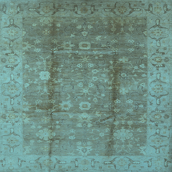 Square Oriental Light Blue Industrial Rug, urb2959lblu