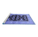 Sideview of Machine Washable Oriental Blue Industrial Rug, wshurb2960blu