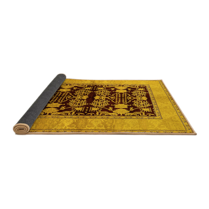 Sideview of Oriental Yellow Industrial Rug, urb2960yw