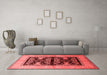 Industrial Red Washable Rugs