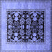 Square Oriental Blue Industrial Rug, urb2960blu