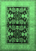 Machine Washable Oriental Emerald Green Industrial Area Rugs, wshurb2960emgrn