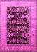 Machine Washable Oriental Pink Industrial Rug, wshurb2960pnk
