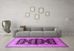 Machine Washable Oriental Purple Industrial Area Rugs in a Living Room, wshurb2960pur