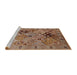 Sideview of Machine Washable Industrial Modern Light Copper Gold Rug, wshurb2961