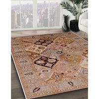 Mid-Century Modern Light Copper Gold Oriental Rug, urb2961