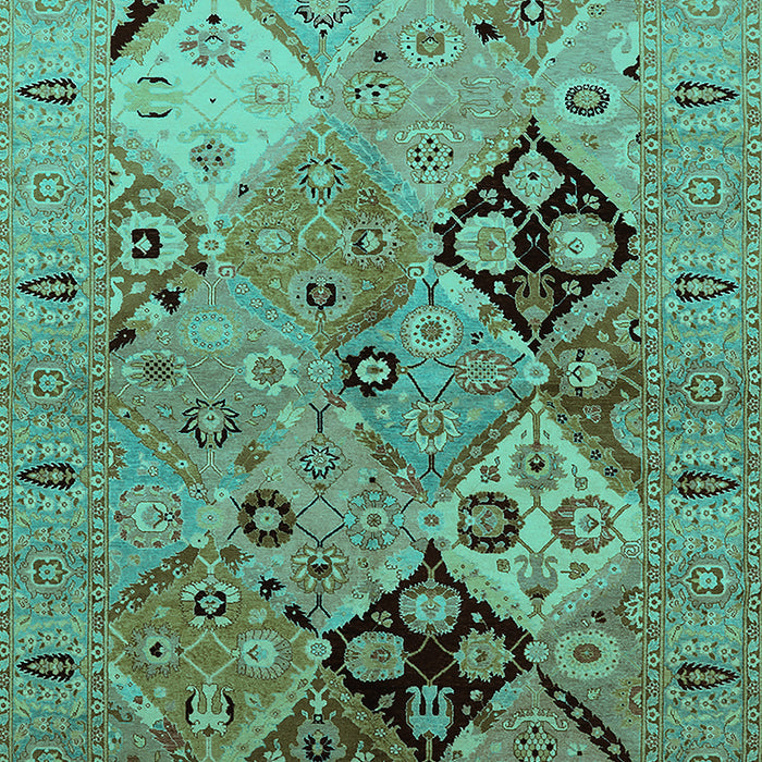 Oriental Turquoise Industrial Rug, urb2961turq
