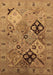 Machine Washable Oriental Brown Industrial Rug, wshurb2961brn