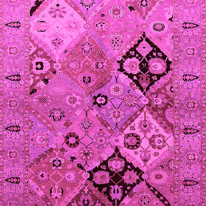 Machine Washable Oriental Pink Industrial Rug, wshurb2961pnk