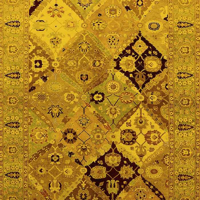 Oriental Yellow Industrial Rug, urb2961yw