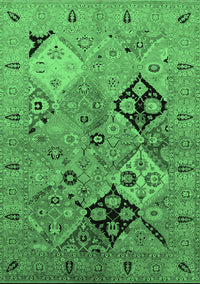 Oriental Emerald Green Industrial Rug, urb2961emgrn