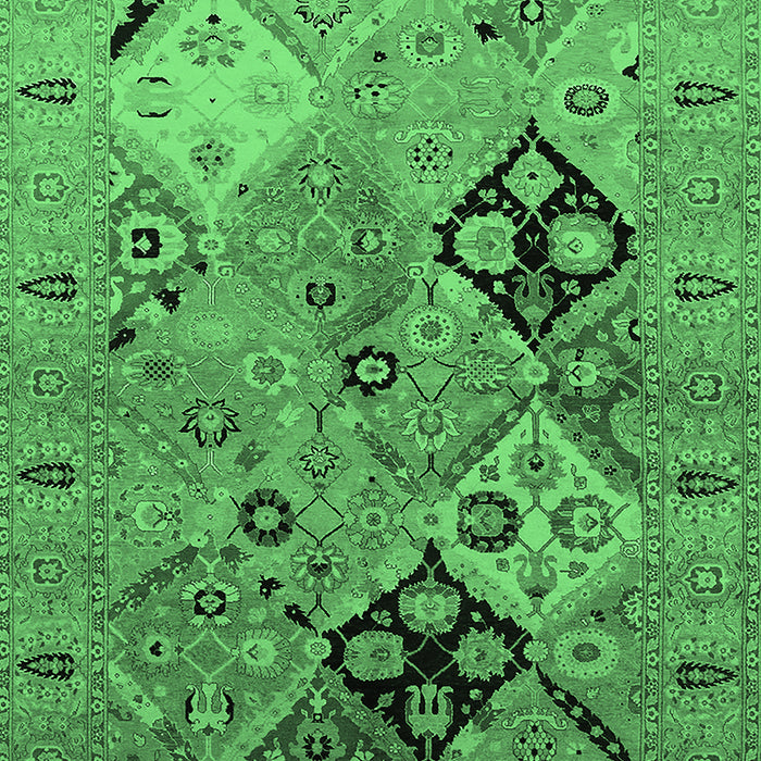 Oriental Emerald Green Industrial Rug, urb2961emgrn