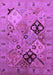 Machine Washable Oriental Purple Industrial Area Rugs, wshurb2961pur